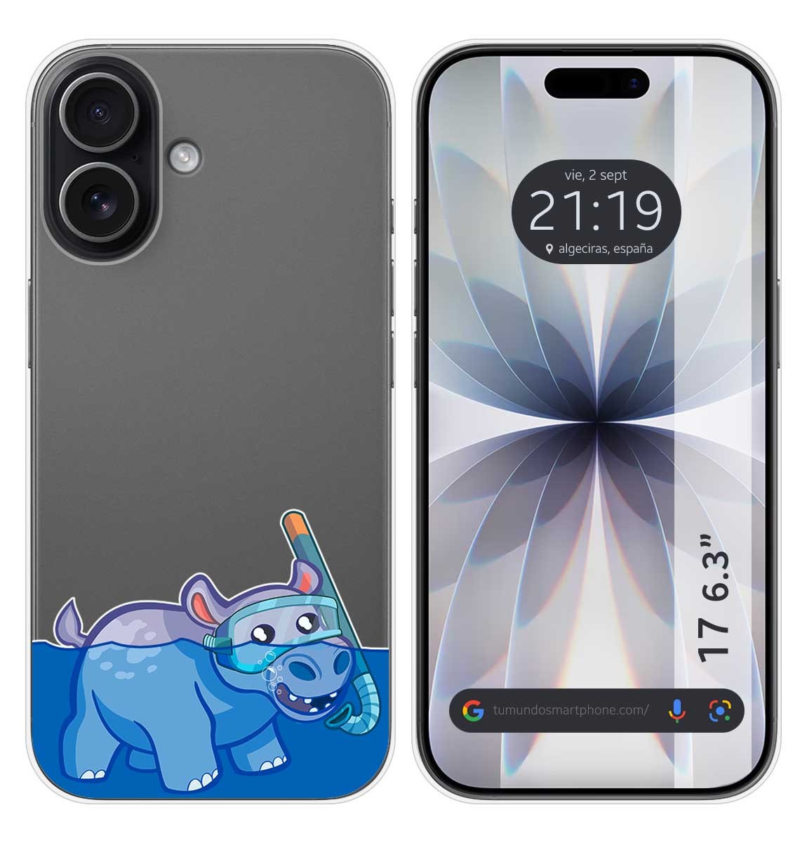 Custodia In Silicone Trasparente Per Iphone 17 (6.3) Design Ipo Disegni