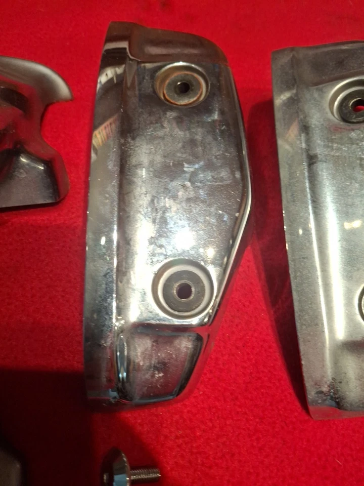 Honda Shadow Sabre 1100 VT1100C2 2004 motor cubiertas cromadas juego de 4 molduras OEM Foto 4 de 4