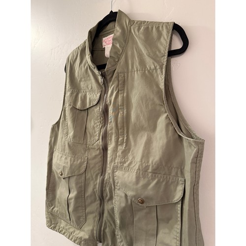 Filson Olive Green Utility Vest Mens Hunting Fishing Outdoorsman Style #556 - Picture 5 of 7