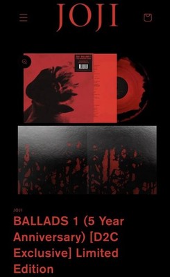 Joji - Ballads 1 (LP) 5 Year Anniv Red And Black Vinyl (VERY RARE, BRAND NEW)