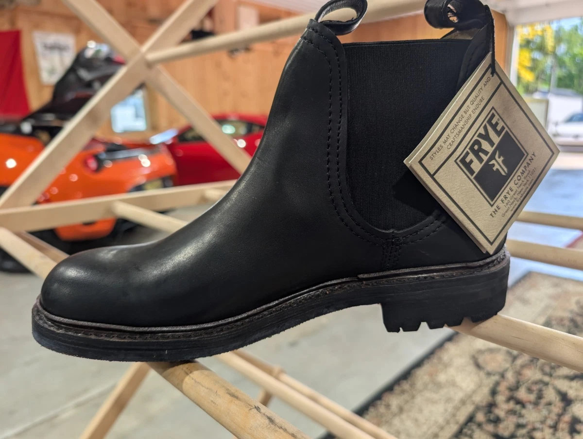 Frye Greyson Chelsea Boot Black Size 8.5 NWT! Deerskin Leather frye chelsea boots products for sale | eBay main image 4