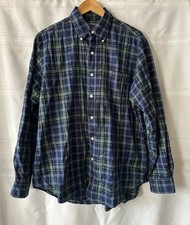 American Living Men's Long-sleeve Plaid Button-down Shirt 100 Cotton. Size L