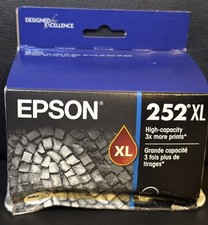 Epson 252XL Black High Capacity Ink 3x More Prints Exp 07/2028*New In Dented Box