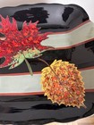 Handmade ELLEN REZNICK Pottery Autumn Leaves Design Rezware Platter 14”W x 11.5D — photo 5