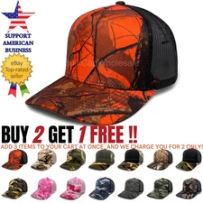 Baseball Cap Snapback Adjustable Trucker Hat Camo Military Tactical Outdoors Men