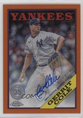 2023 Chrome Update 1988 Topps Orange Refractor 3/25 Gerrit Cole Auto 0vf5
