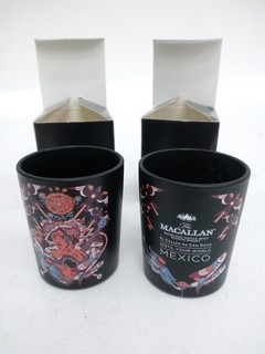 The Macallan Whisky Distil Your World Mexico Shot Glasses Limited Edition X2