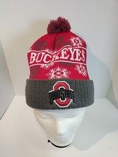 Ohio State Buckeyes Winter Beanie Pom Knit Hat One Size