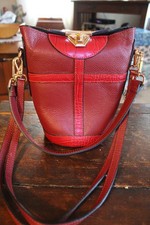 VIOLA CASTILANI CROSSBODY BURGUNDY & RED PEBB...