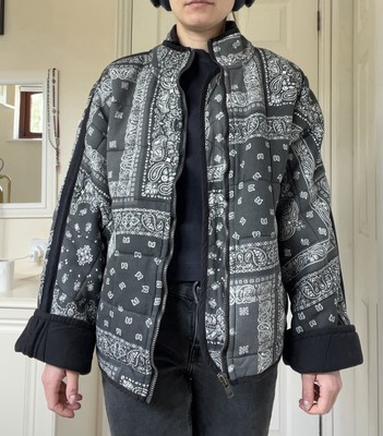 Free People Printed Dolman Quilted Knit Jacket XS *worn once