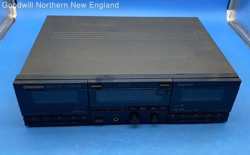 Vintage Pioneer CT-W600R Auto Reverse Dual Tape Cassette Deck Tested