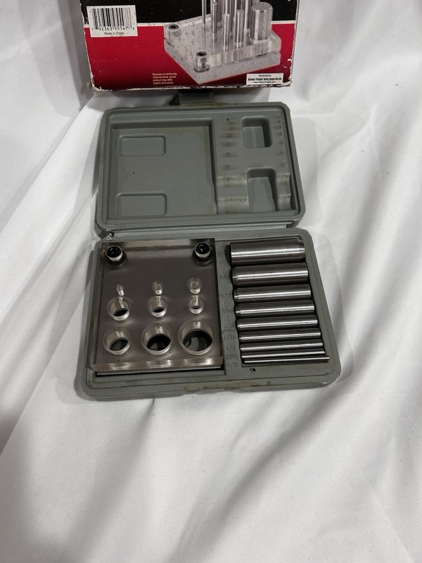 Lifetime Carbide Punch and Die Set, 9 Piece Item 95547 1/8” To 3/4”