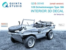 QTSQDS35145 1:35 Quinta Studio 3D Decal - Schwimmwager Type 166 (TAM kit) Small