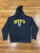 NYPD Official City Of New York Police Dept. Embroidered Pullover Hoodie Men S