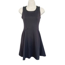 Love Ady Womens Black Dress Small A-Line High Waist Knee Length Party Wear