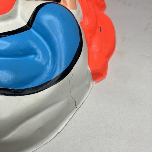 Maschera Halloween pagliaccio raccapricciante spaventoso vintage anni 60 o 70 plastica RECENSIONE FOTO - Foto 4 di 12