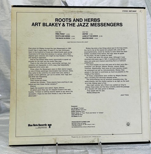 LP: Art Blakey And The Jazz Messengers, Roots & Herbs, Blue Note, Stereo, 1970, - Picture 2 of 4