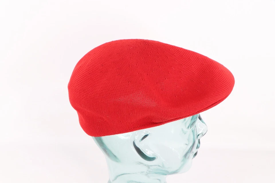 De colección Años 90 Kangol Streetwear Tejido Newsboy Cabbie Tropic Sombrero Gorra Rojo Pequeño Foto 3 de 4