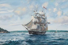 Navigation Sailing Ship Oil painting Wall Art Giclee Printed on Canvas P1181