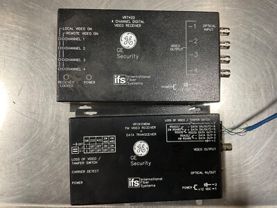 GE Security Fiber Systems VR1910WDM FM Video Receiver  Data Transceiver & VR7420