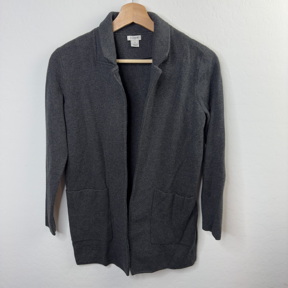 Factory Women's Sweater Blazer Sz XS 100% Cotton Knit Dark