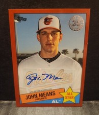 2020 Topps 35th Anniversary 1985 All Star Cert Auto Issue John Means Red 24/25
