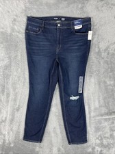 Old Navy Jeans Women's 20 Blue Rockstar Super Skinny Extra High Rise 360 Stretch