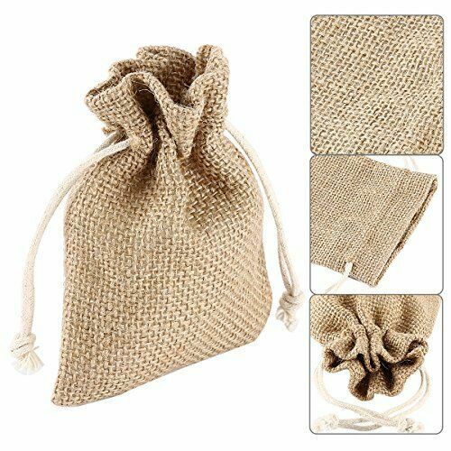 48 sacchetti Juta bomboniere confetti matrimonio compleanni stile shabby chic