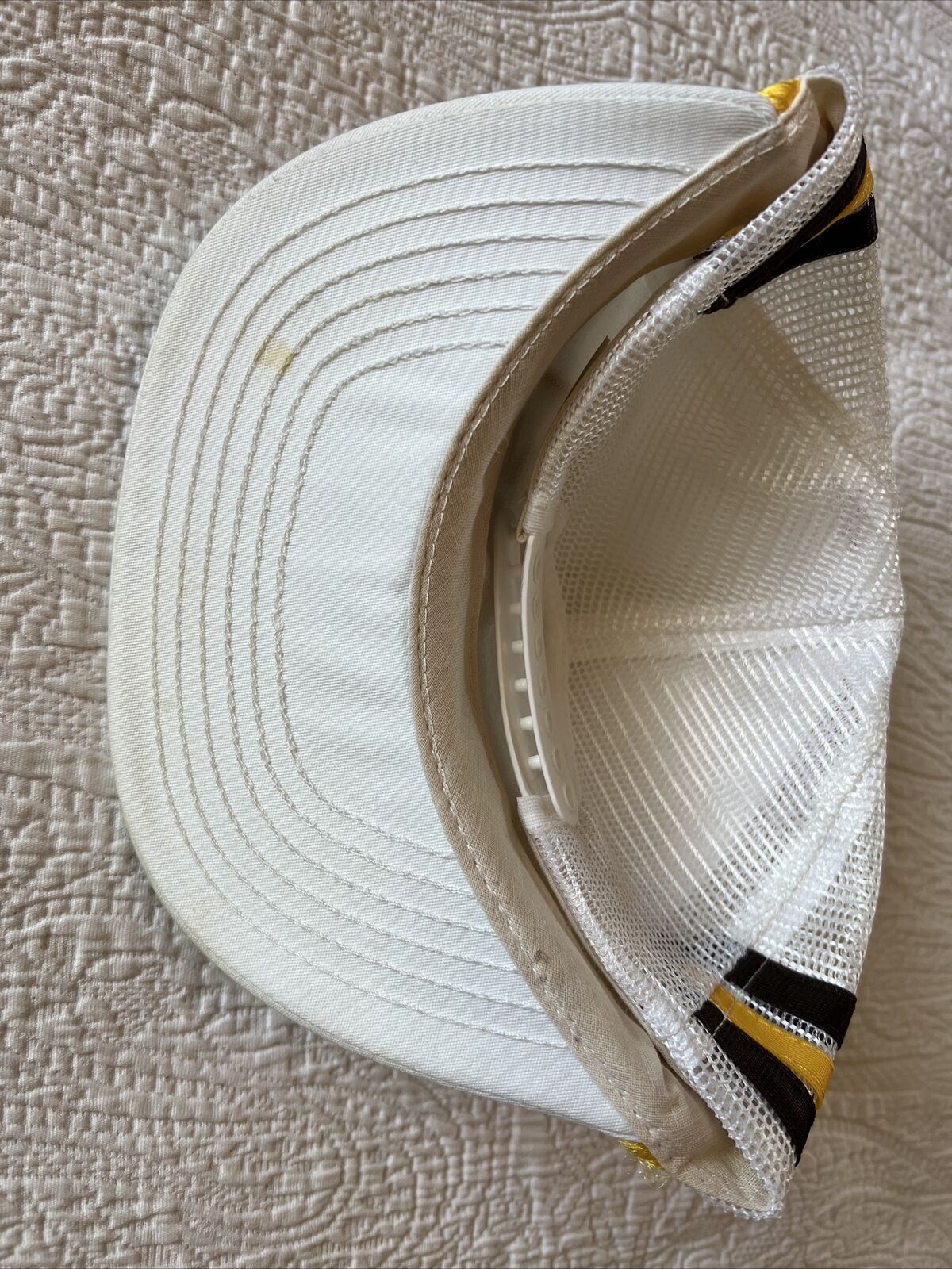 Vintage Geoff Bodine Three Stripe Trucker Hat Mes… - image 3