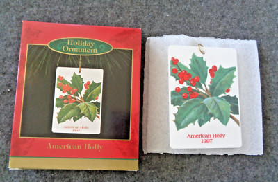 Hallmark Ensemble USPS 1997 Christmas Stamps AMERICAN HOLLY Tree Ornament