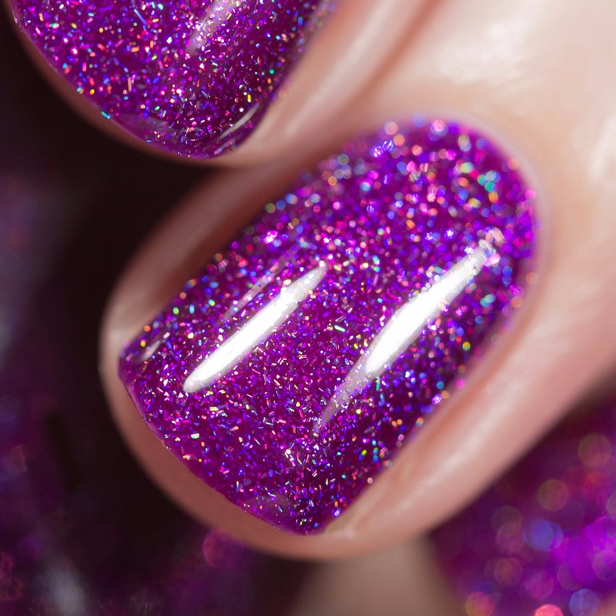 ILNP Zoe – Bold Raspberry-Purple Holographic Nail Polish | eBay