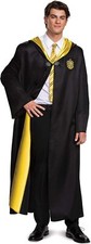 Hufflepuff Robe Deluxe Harry Potter Wizard Fancy Dress Halloween Adult Costume