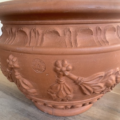 Bitossi Große italienische rote Terrakotta kübel