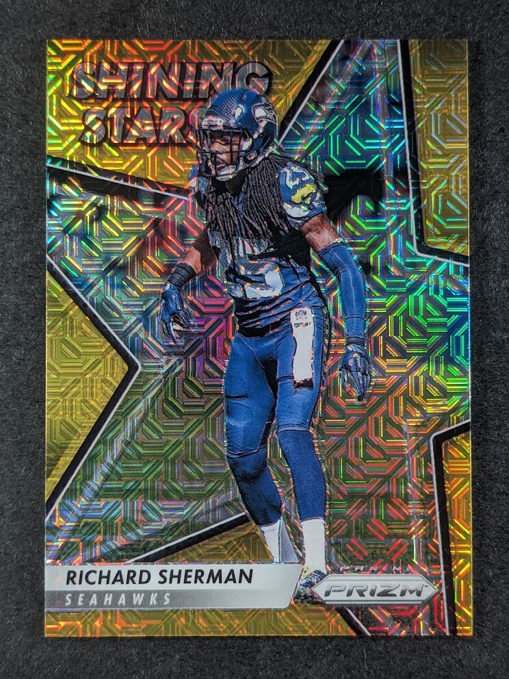 2016 Panini Prizm RICHARD SHERMAN 10/10 Gold Mojo Prizm Shining Stars #14