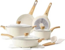 SENSARTE Ceramic Cookware Set, Non-stick Cookware Set, 14 Pieces Induction