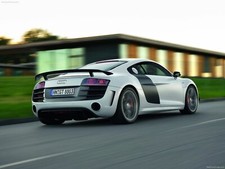 Cars audi r8 white Desk Mat Stitched