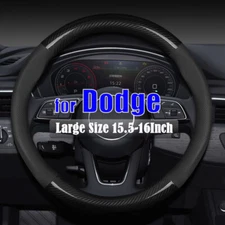 Large Auto Car Steering Wheel Cover for Dodge RAM 1500 2500 3500 15.5-16 inches