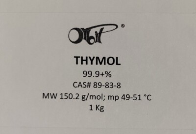 THYMOL (1 Kg) Crystals 99.9+% [CAS#89-83-8] Major Component Thyme Essential Oil