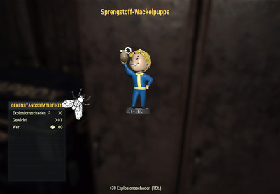 100 x Wackelpuppe ''Sprengstoff''  für Fallout 76  Ps4 & Ps5