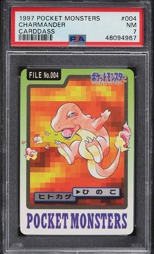 1997 Charmander Carddass Pocket Monsters Japanese Pokemon Card (US SELLER) PSA 7