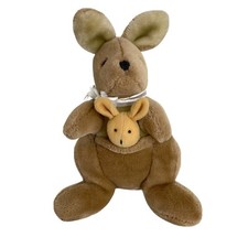 The Heritage Collection Kangaroo and Joey l Plush Toy Stuffed Animal Plush Brown