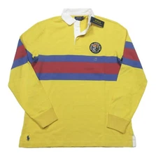 Polo Ralph Lauren Men's Yellow RL Alpine Club Graphic Mesh Rugby Polo Shirt