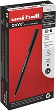 uni-ball ONYX Rollerball Pen, Fine Point (0.7mm), Black, 12 Count (60143)