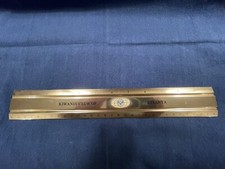 Vintage Atlanta Kiwanis Club Metal Ruler w/Polished Brass Finish