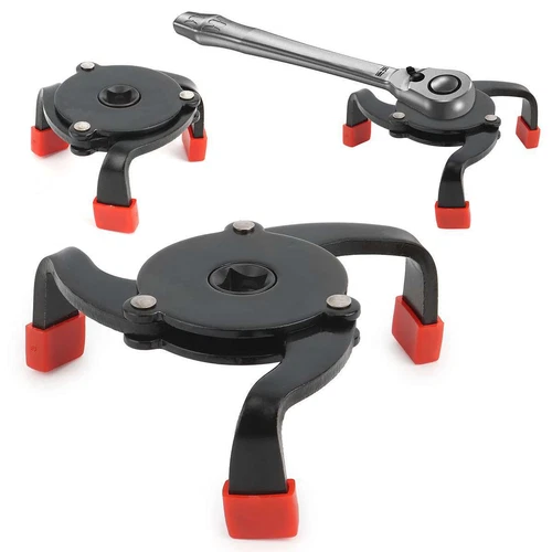 Universal Oil Filter Wrench Adjustable 3 Jaw Remover Tool Socket 3/8" Drive Claw