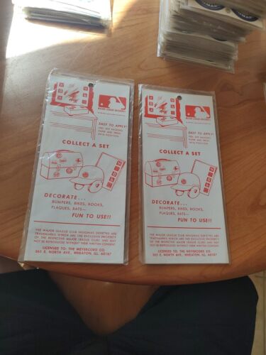 Vintage Lot (2) NOS Of MLB 1968 Detroit Tigers Sticker Sheets - Picture 2 of 3