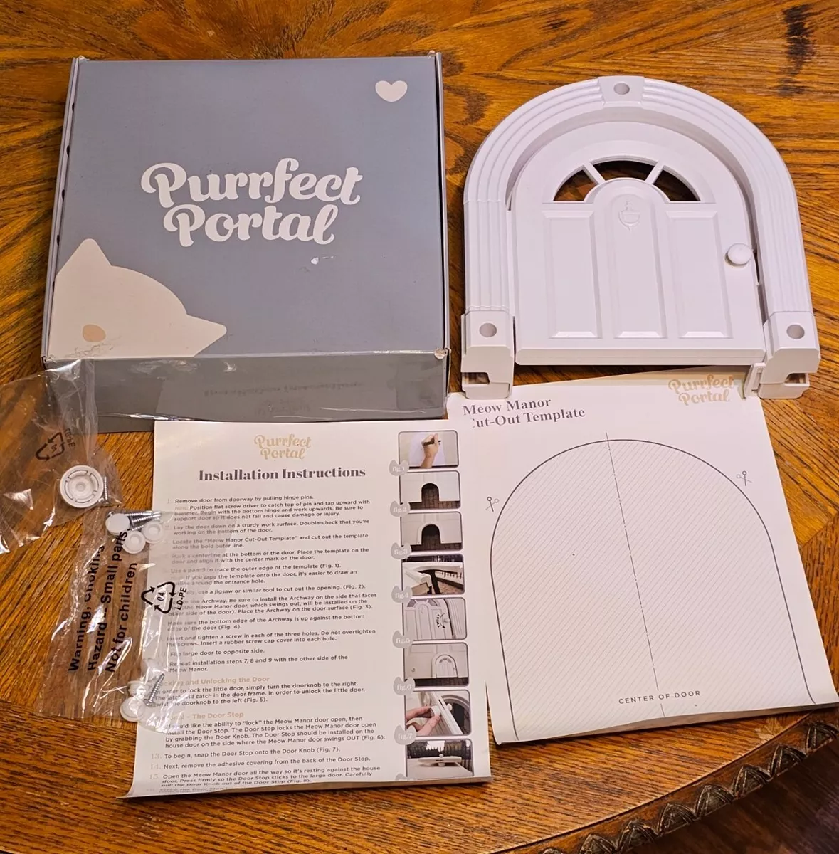 Purrfect Portal Cat Door Meow Manor Open Box Listed As Used