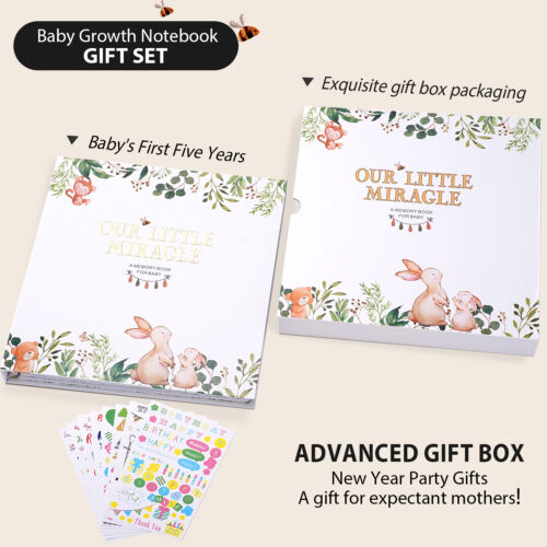 124 Pages Baby Keepsake Memory Book W/ Stickers for Boys Girls First 5 Year Gift - Picture 29 of 33