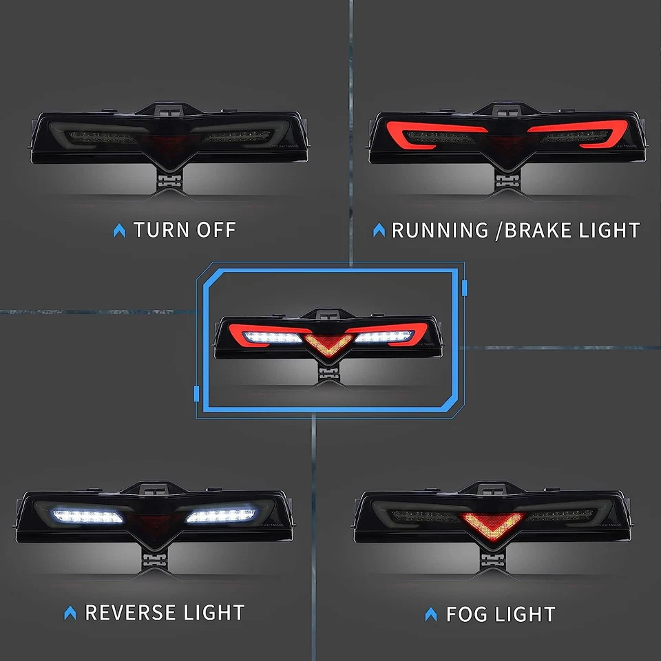Smoked LED Rear Bumper Reverse Brake Lamp Fog Light For Toyota GT86 Subaru BRZ - image 3 of 4