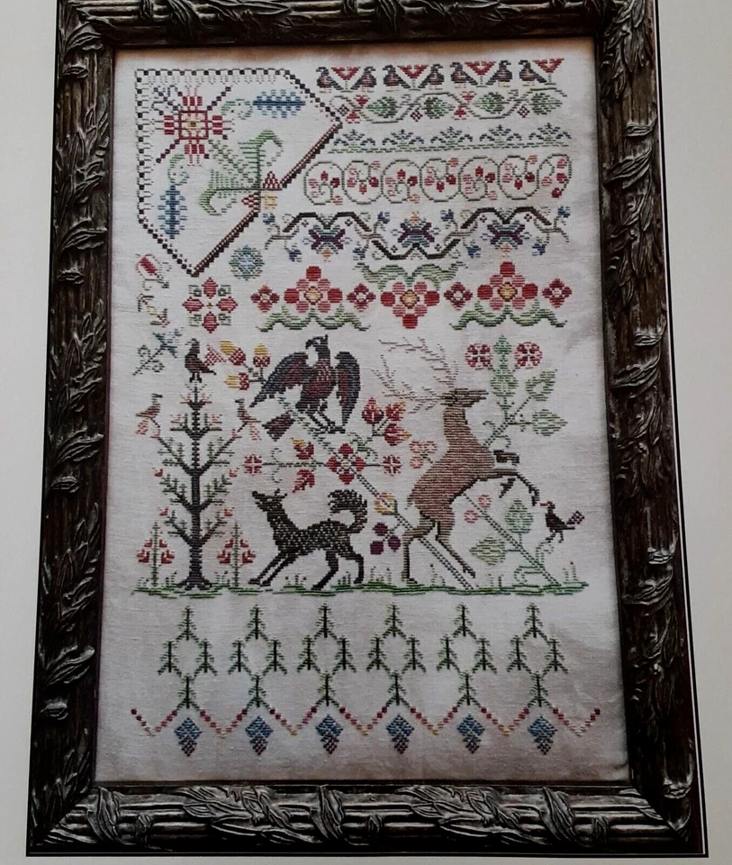 Cross Stitch Leaflet Rosewood Manor HUNTER GATHERER S-1079 Deer Nature Theme - Image 2 of 4